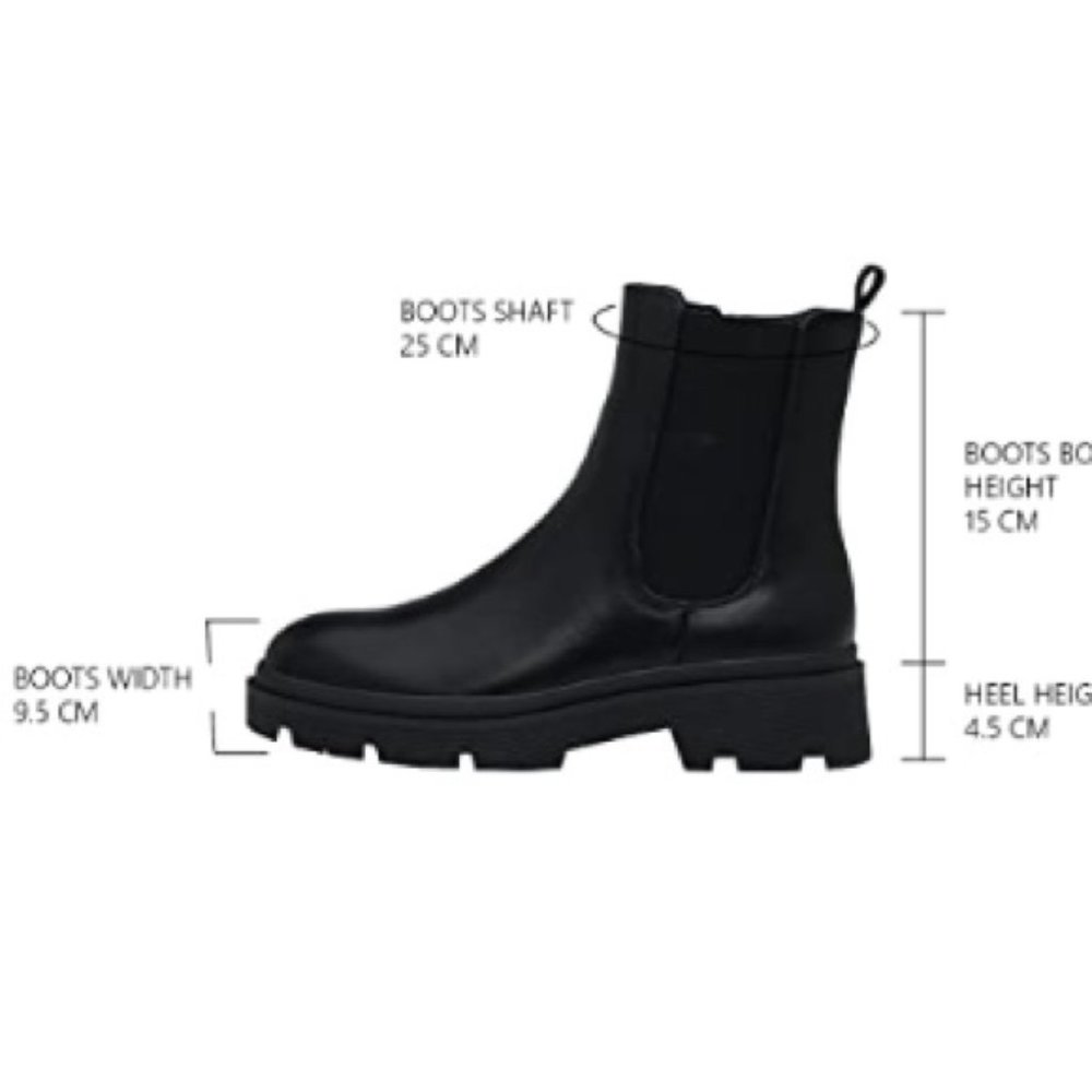 Womens C Paravano Chelsea Combat Boots EU Size 40 Black - Picture 11 of 13